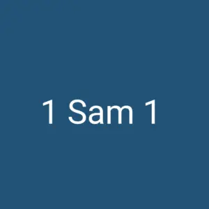 Tägliche christliche Andacht 1 Sam 1