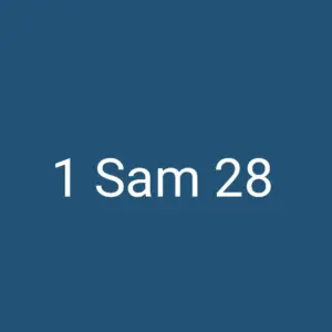 Tägliche christliche Andacht 1 Sam 28