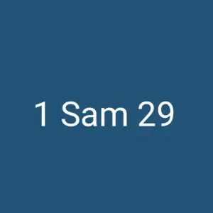 Tägliche christliche Andacht 1 Sam 29