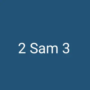 Tägliche christliche Andacht 2 Sam 3