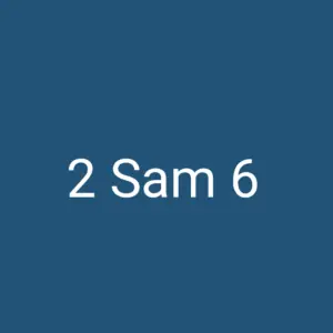 Tägliche christliche Andacht 2 Sam 6